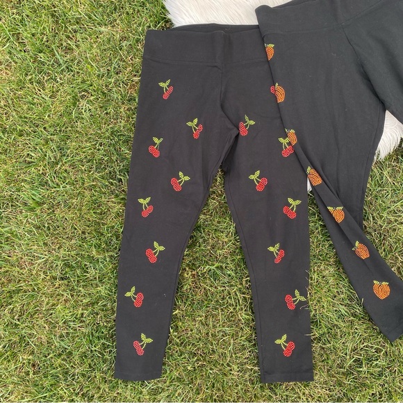 Victoria Secret Yoga Cherry and Peach Cotton Leggings XL bundle - Picture 3 of 8